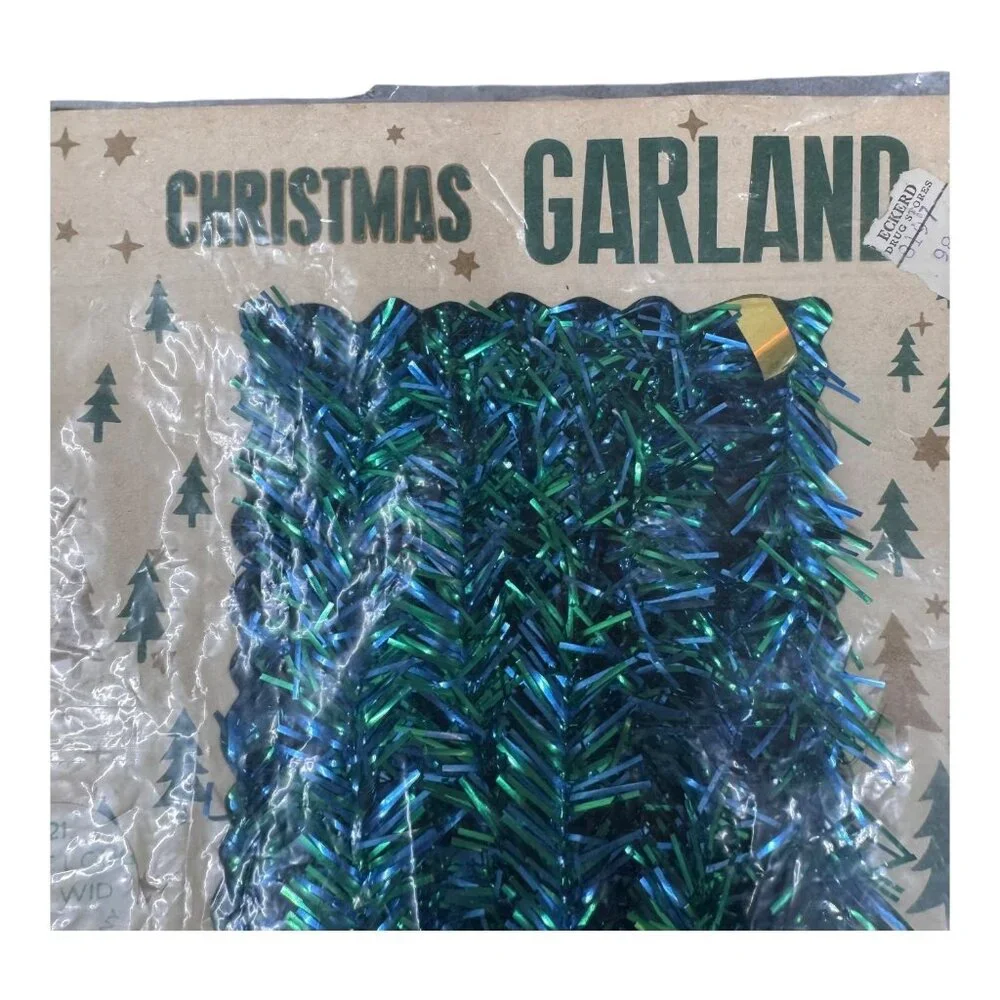 Vintage 21' Christmas Garland Tinsel Made By Dwarfs Of The Black Forest Germany